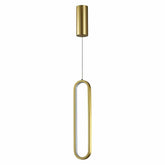 Vencha Lighting Lighting Oval Pendant Light in Black or Gold Lights-For-You 5510130-GD-3K